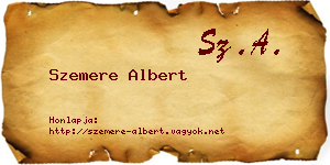 Szemere Albert névjegykártya
